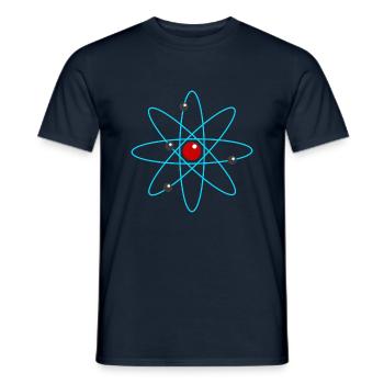 atom - Men's T-Shirt - navy - Front - AI Model Male 178 light (178cm)