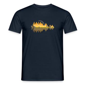 Parapente Parapente Montagnes Vintage - T-shirt homme - marine - Devant - AI Model Male 178 light (178cm)