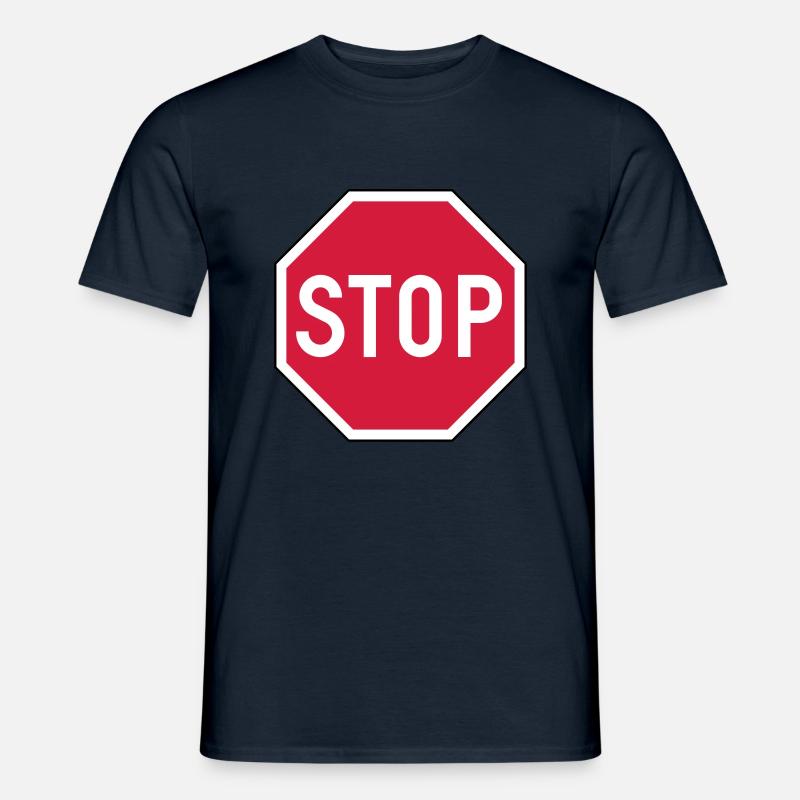 Halt - Männer T-Shirt - Navy