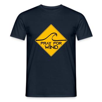 Pray for wind - Männer T-Shirt - Navy - Vorne - AI Model Male 178 light (178cm)