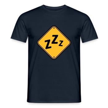 Caution snoring shield - Men's T-Shirt - navy - Front - AI Model Male 178 light (178cm)