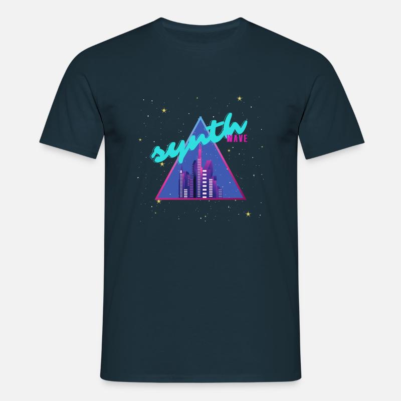 Synthwave - Männer T-Shirt - Navy