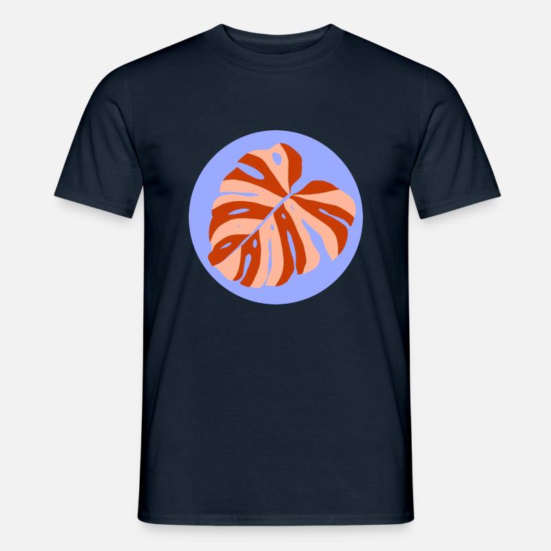 Funky Monstera - Männer T-Shirt - Navy