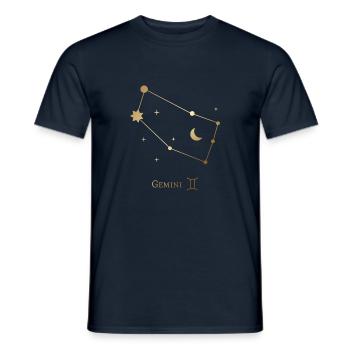 Gemini/Twin - Men's T-Shirt - navy - Front - AI Model Male 178 light (178cm)