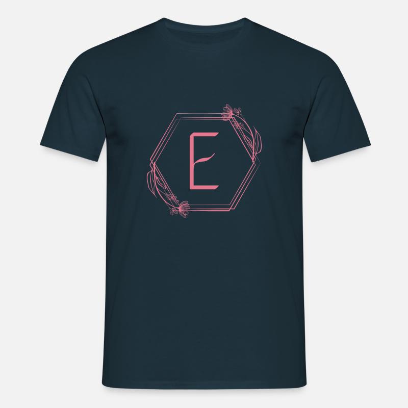 Buchstabe E - Männer T-Shirt - Navy
