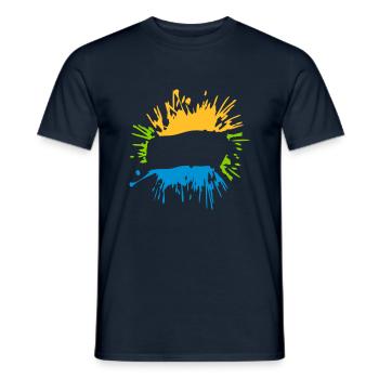 Insert blobs of text - Men's T-Shirt - navy - Front - AI Model Male 178 light (178cm)