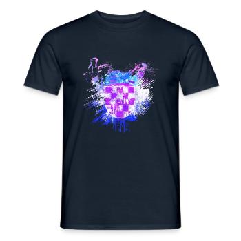 Croatie Croate Hrvatska Kroatien Croates Graffiti - T-shirt homme - marine - Devant - AI Model Male 178 light (178cm)