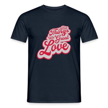 Quote do small things - Men's T-Shirt - navy - Front - AI Model Male 178 light (178cm)