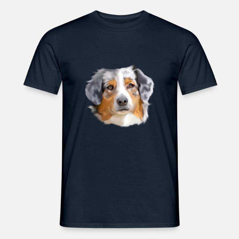 australian shepherd - T-shirt uomo - navy