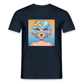 Goldener Ozean - Männer T-Shirt - Navy - Vorne - AI Model Male 178 light (178cm)