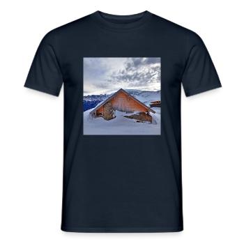 Berghütte - Männer T-Shirt - Navy - Vorne - AI Model Male 178 light (178cm)