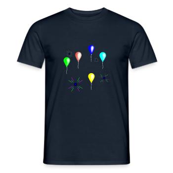 Celebration Balloons and fireworks - Men's T-Shirt - navy - Front - AI Model Male 178 light (178cm)