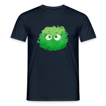 Little Pelota Monster n°1 – green - Men's T-Shirt - navy - Front - AI Model Male 178 light (178cm)