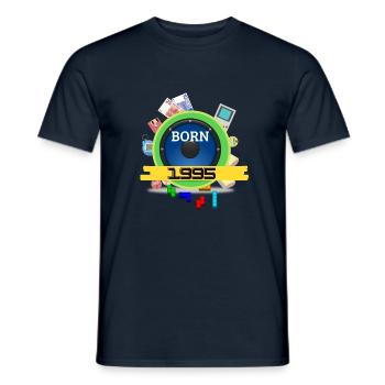 1995 - Men's T-Shirt - navy - Front - AI Model Male 178 light (178cm)