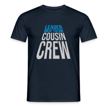 Leader Cousin Crew Team - Men's T-Shirt - navy - Front - AI Model Male 178 light (178cm)