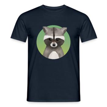 Raton laveur mignon - T-shirt homme - marine - Devant - AI Model Male 178 light (178cm)