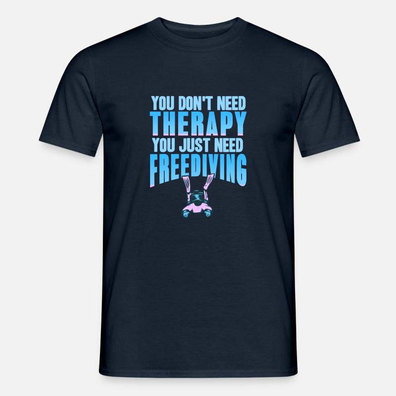 Du brauchst nur Freitauchen - Männer T-Shirt - Navy