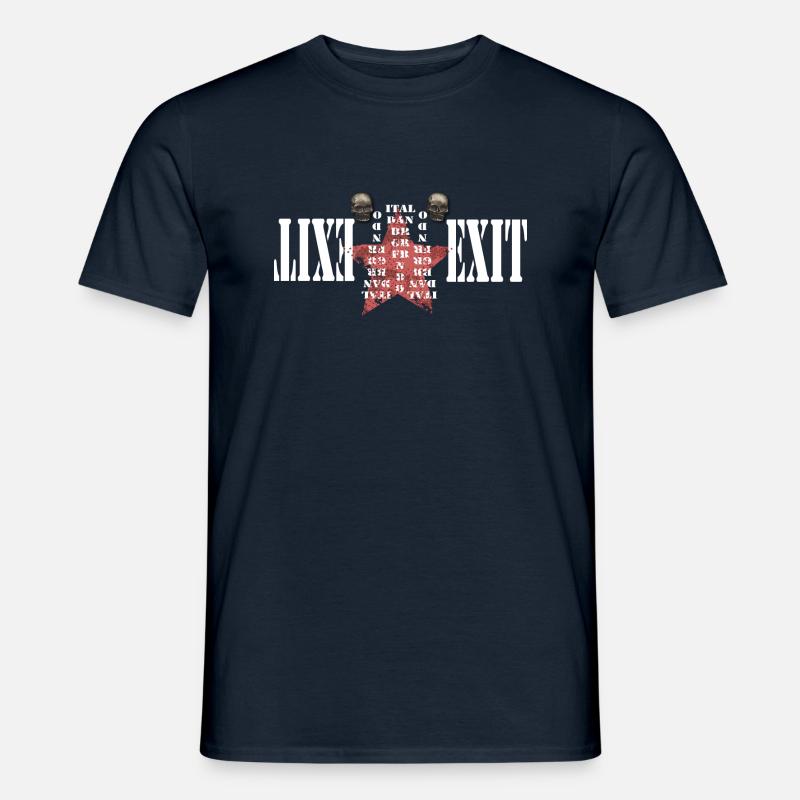 Exit Print White - Men’s T-shirt - navy