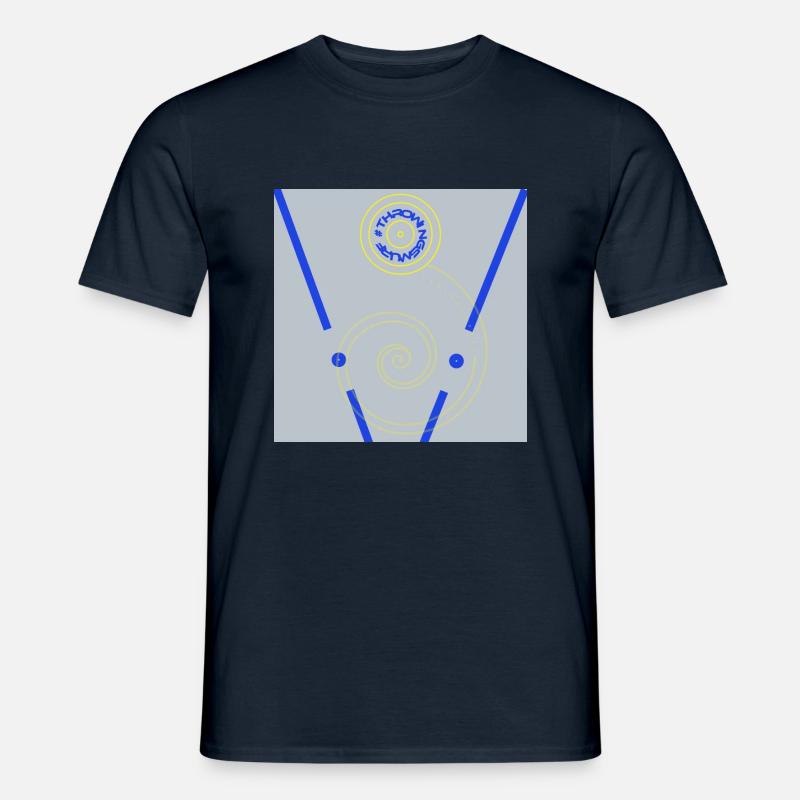 throwingsmurf diskus grau - Männer T-Shirt - Navy