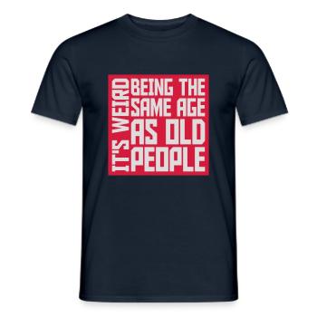 being old people age - Men's T-Shirt - navy - Front - AI Model Male 178 light (178cm)