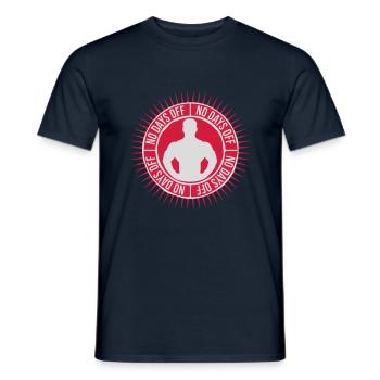 pas de jours de congé devis - T-shirt homme - marine - Devant - AI Model Male 178 light (178cm)