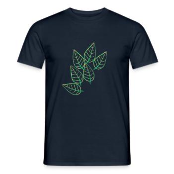 Symbole de feuille Nature Feuilles vertes - T-shirt homme - marine - Devant - AI Model Male 178 light (178cm)