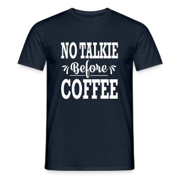 Pas de talkie avant le café - T-shirt homme - marine - Devant - AI Model Male 178 light (178cm)