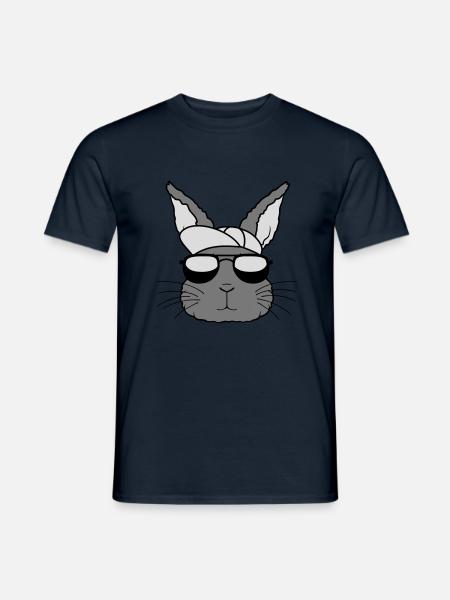 Capy Sunglasses Rabbit Cool - Men's T-Shirt - navy