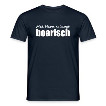 Bayerisch - Dialekt - Spruch - Männer T-Shirt - Navy - Vorne - AI Model Male 178 light (178cm)