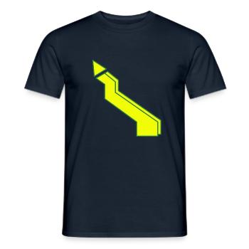 Blitz gelb - Männer T-Shirt - Navy - Vorne - AI Model Male 178 light (178cm)