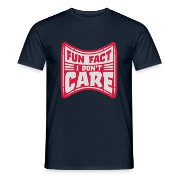 I don't care fact - Men's T-Shirt - navy - Front - AI Model Male 178 light (178cm)