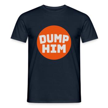 Dump Him Quote Logo - T-shirt homme - marine - Devant - AI Model Male 178 light (178cm)