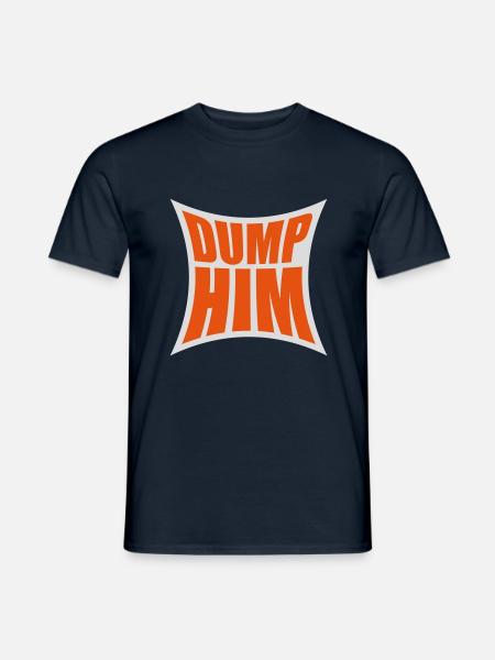 dump him quote logo - Men's T-Shirt - navy
