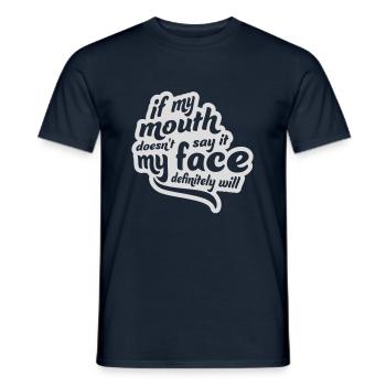 Mon visage le fera certainement - T-shirt homme - marine - Devant - AI Model Male 178 light (178cm)