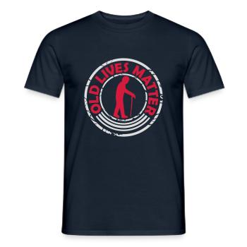 old lives matter quote - Men's T-Shirt - navy - Front - AI Model Male 178 light (178cm)