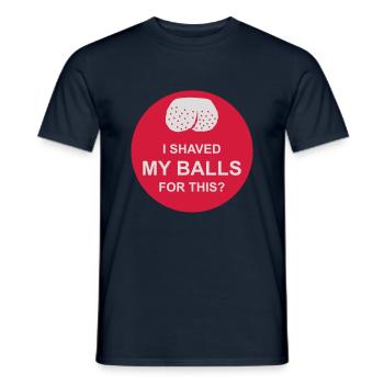 Je me suis rasé les couilles - T-shirt homme - marine - Devant - AI Model Male 178 light (178cm)