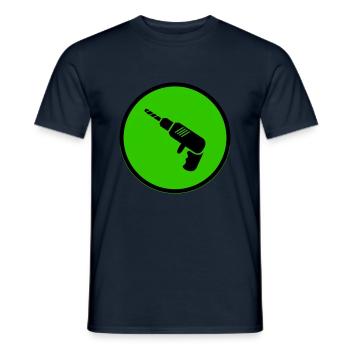 Drill - Men's T-Shirt - navy - Front - AI Model Male 178 light (178cm)