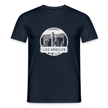 Ville de Los Angeles - T-shirt homme - marine - Devant - AI Model Male 178 light (178cm)