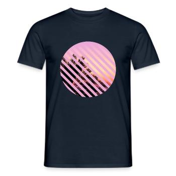 T-Shirt Urlaub Strand Palmen Ferien Sommer Sonne - Männer T-Shirt - Navy - Vorne - AI Model Male 178 light (178cm)
