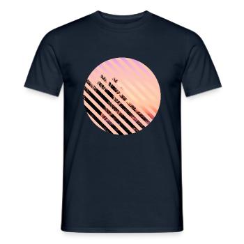 T-Shirt Urlaub Strand Palmen Ferien Sommer Sonne - Männer T-Shirt - Navy - Vorne - AI Model Male 178 light (178cm)