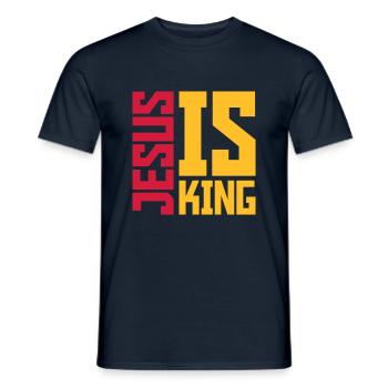 jesus is king quote - Men's T-Shirt - navy - Front - AI Model Male 178 light (178cm)