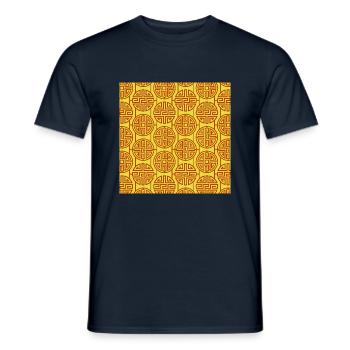 Modèle chinois - T-shirt homme - marine - Devant - AI Model Male 178 light (178cm)