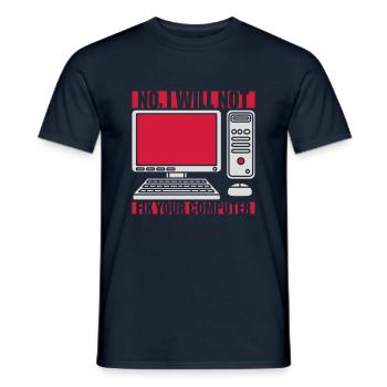 Ne pas réparer votre ordinateur - T-shirt homme - marine - Devant - AI Model Male 178 light (178cm)