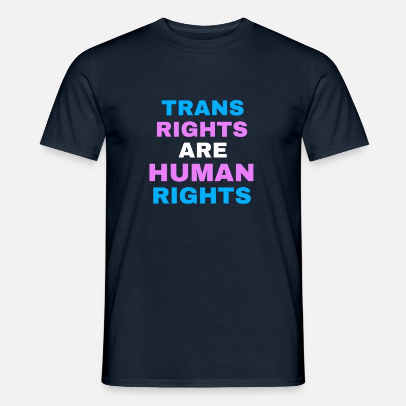 Trans rights are human rights - Männer T-Shirt - Navy