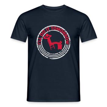 do it tomorrow quote - Men's T-Shirt - navy - Front - AI Model Male 178 light (178cm)