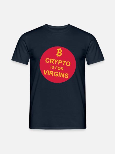 crypto is for virgins - Men's T-Shirt - navy