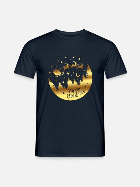 Frohe Weihnachten Weihnachten Weihnachten Urlaub Winter Santa Nordic - Männer T-Shirt - Navy