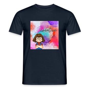 I am creative - Männer T-Shirt - Navy - Vorne - AI Model Male 178 light (178cm)