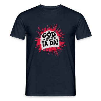 Après que Dieu m’ait fait - T-shirt homme - marine - Devant - AI Model Male 178 light (178cm)
