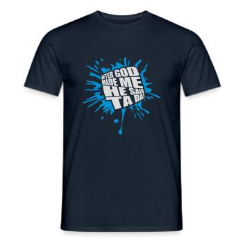 Après que Dieu m’ait fait - T-shirt homme - marine - Devant - AI Model Male 178 light (178cm)